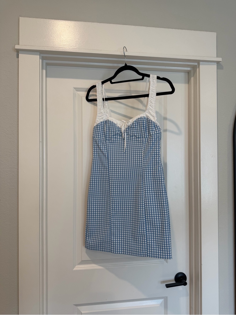 Zara gingham blue summer dress